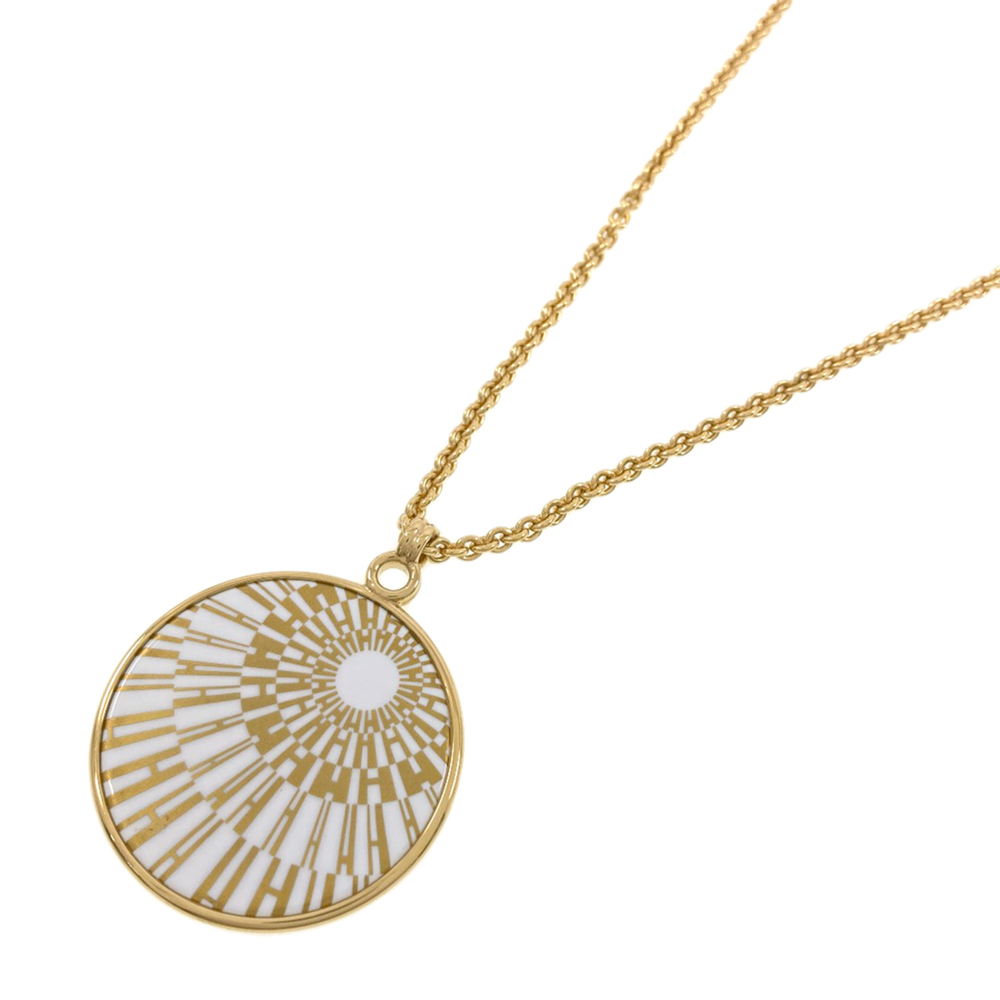 HERMES White Necklace